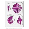 CraftStar Sea Shell Stencil Pack - 4 Different Shell Stencils On an A4 Sheet