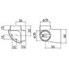 Polar Bear Form Bracket Corner 35φ Black [BR-676]