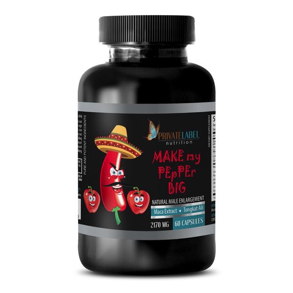 Maca root - MAKE MY PEPPER BIG - energy vitamins for men - 1 Bottle 60 Capsules