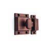 Infinity Decor Solid Brass Cupboard Catch - Thumb Turn Latch Lock - for Desk, Wardrobe, Cabinet Doors (Aged Bronze)