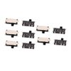 sourcingmap 10pcs 2 Position 7P 1P2T SMT Surface Mounted Devices Self Locking Mini Power Slide Switch 7x2x1mm