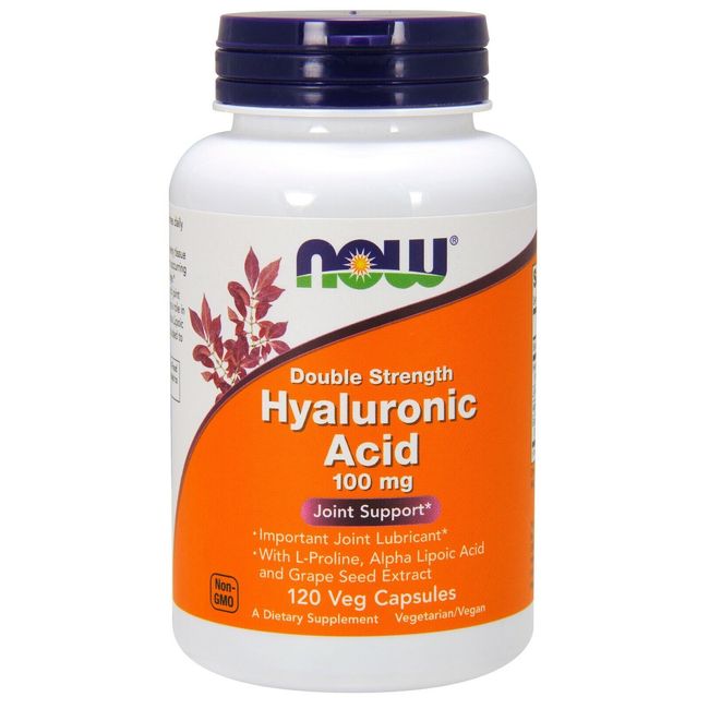 NOW Foods Hyaluronic  Acid, 100 mg, 120 Veg Capsules