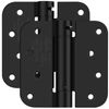 2 Pack, 4 Inch Self Closing Door Hinges. Left and Right Hand Door, Matte Black