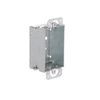 Raco 400 Switch Box, Gangable, 3" x 2", 1-1/2" Deep, Three 1/2" KO"s & Plaster Ears, Gray