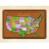  garage wall posters home decor U.S. map metal tin sign