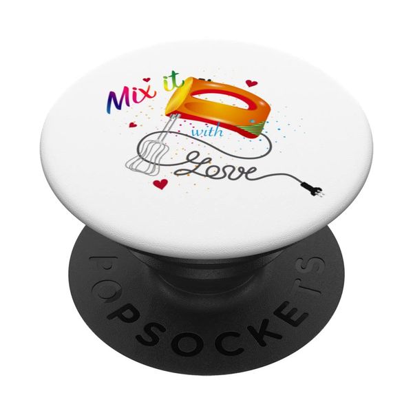 Colourful kitchen appliance with lettering in the cable PopSockets Swappable PopGrip