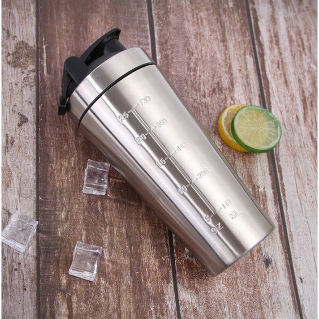 Stainless Steel Protein Shaker Cup Portable Fitness Sports Shaker