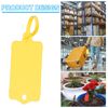 PATIKIL Reusable Plastic Tags, 50pcs Waterproof Shipping Labels, Yellow