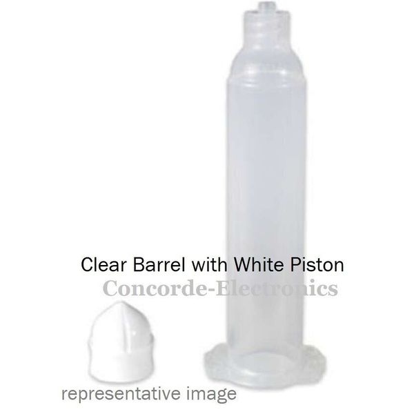 Nordson EFD 7366044 Barrels |  3cc Clear | White Piston for most fluids | 100/bx