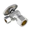 EFIELD 1/2" Nominal (5/8"OD) Compr.× 3/8" OD Compr. Angle Stop Valve 1/4 Turn