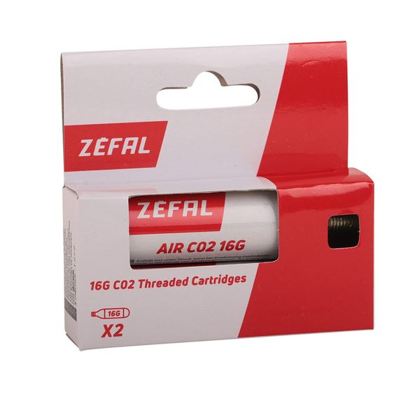 Zefal Threaded CO2 Cartridge, 16 g - Pack of 2, Gold