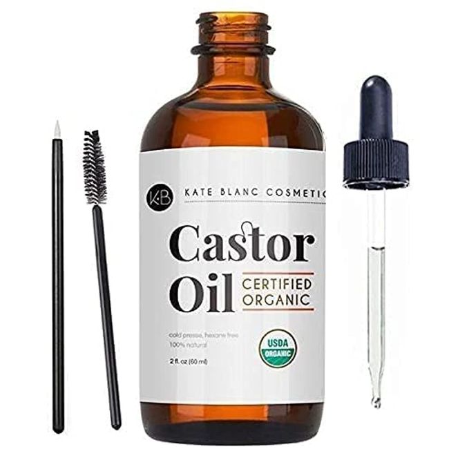 Castor Oil (2Oz), USDA Certified Organic, 100% Pure, Cold Pressed, Hexane Free b