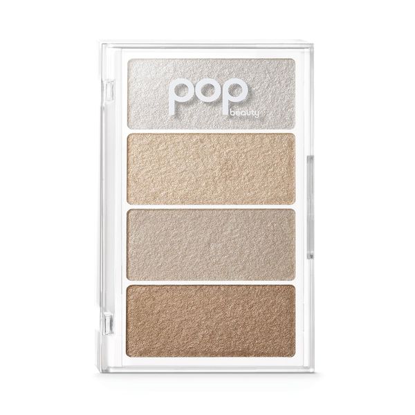 POP Beauty PRISMATIC POP PALETTE | BETTER BARE - Ultra Light Reflecting Blush Palette, Seamlessly Blends onto Skin for an Ethereal Finish, 4 Shade Skin Illuminator for 3D Glow | 0.3 Oz