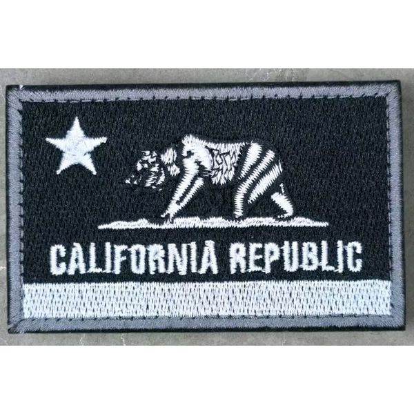 CALIFORNIA REPUBLIC STATE FLAG BEAR EMBLEM SWAT TACTICAL HOOK MORALE PATCH