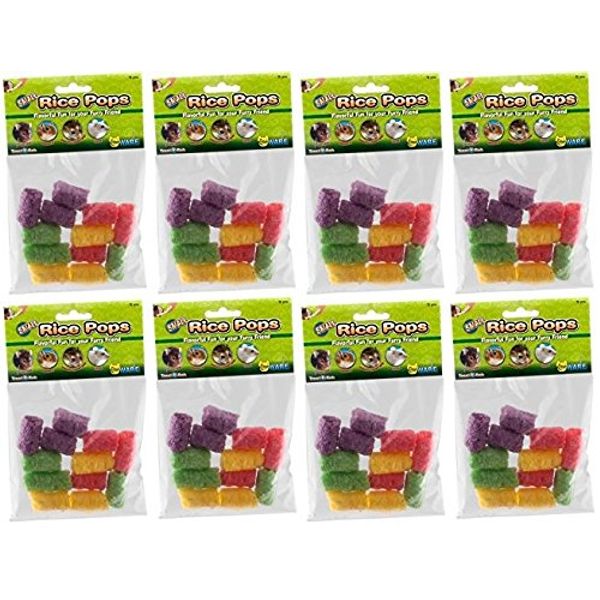 Ware Manufacturing 8 Pack Of Small Rice Pops Small Animal Treats (Each Pack Contains 12 Treats / 96 Treats Total)