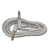 WHITE RIGHT ANGLE 1/4 mono guitar to effects pedal patch cable cord 6 ft foot 