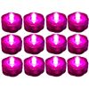 12 Pack PINK Submersible Waterproof Underwater Battery LED Tea Light~Wedding