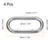 sourcing map Spring Oval Ring, 4Pcs 1.61 Inch Round Spring Snap Clip Trigger Spring Keyring Buckle for Bags Purses Keychain, Silver Tone