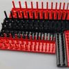 6Pc Socket Organizer Storage Holder Tool Set Tray Rack Metric SAE 1/4" 3/8" 1/2"