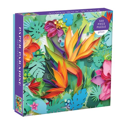 Galison Paper Paradise 500 Piece Puzzle 20” x 20”, 508 x 508 mm