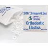 3/16 Inch Orthodontic Elastic Rubber Bands - 100 Pack - Clear Latex Free, X- Heavy 6.5 Ounce Small Rubberbands, Braces, Dreadlocks Hair Braids, Teeth Gap, Packaging, Crafts - Sonic Dental -Made in USA