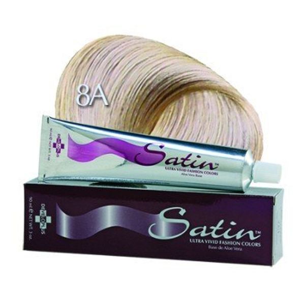 Developlus Satin Color #8A Light Ash Blonde 3 Ounce (88ml) (6 Pack)