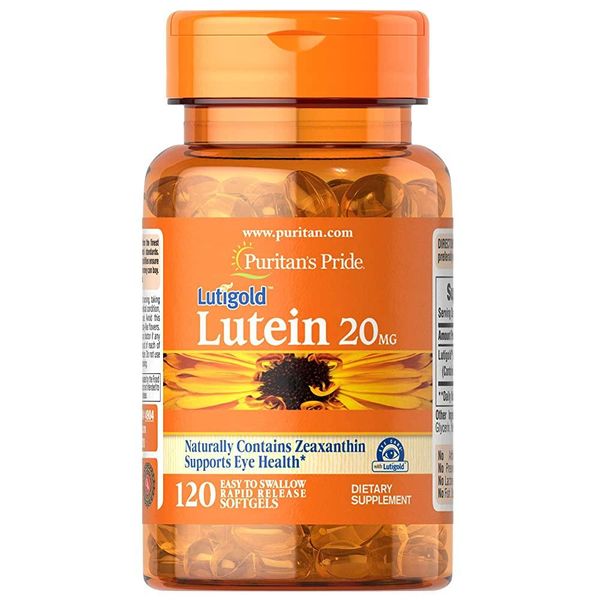 Puritan Pride with Lutein 20mg Zeaxanthin 120 Softgels, 1 ea, 120 Tablets