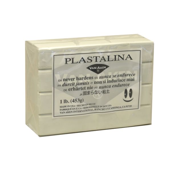 Van Aken Plastalina Modeling Clay white 1 lb. bar