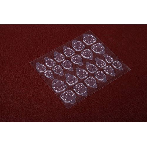 Set of 10 Pcs with Slit for false nails, Double Sided Tape, Recommended Super Strong Double Sided Tape, Nail Glue, Adhesive Gummies for Nail Tips, Double-sided Gel