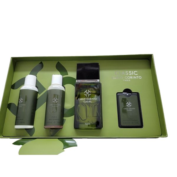 Carlo Corinto Classic Men's 4 Pc Set 3.3 oz + mini Please see Items Description