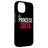 iPhone 14 Princess Sofia Pink White Design Birthday Crown Tiara Case
