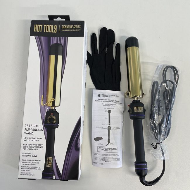 Gold Flipperless Curling Iron