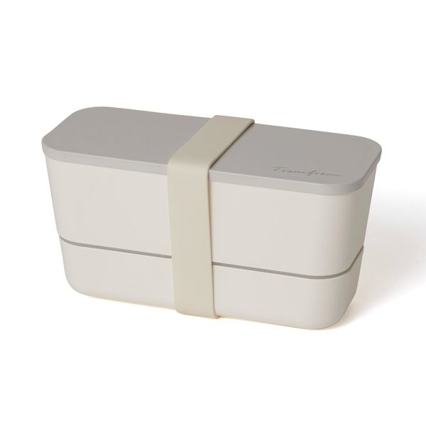 Francfranc Franc Logo Lunch Box, 2-Tier, White
