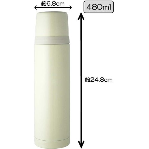 Living magubotoru White 480ml, Enjoy Stainless Steel Bottle