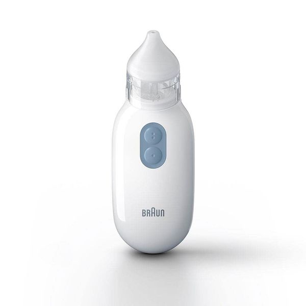 Braun Nasal aspirator 1 | Mucus Remover | Blocked Nose Relief | Electric Suction Power | Two Suction Levels | Newborn, Baby, and Child Friendly | Dishwasher Safe | BNA100EU