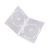 Maxtek 7mm Slim Clear Double CD/DVD Case, 100 Pieces Pack. (2 Discs Capacity per Case)