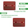 EPLZON Prototype Board Solderable Breadboard Double-Sided PCB Circuit Board for Welding, DIY Electronic Items, Red (Pack of 10)