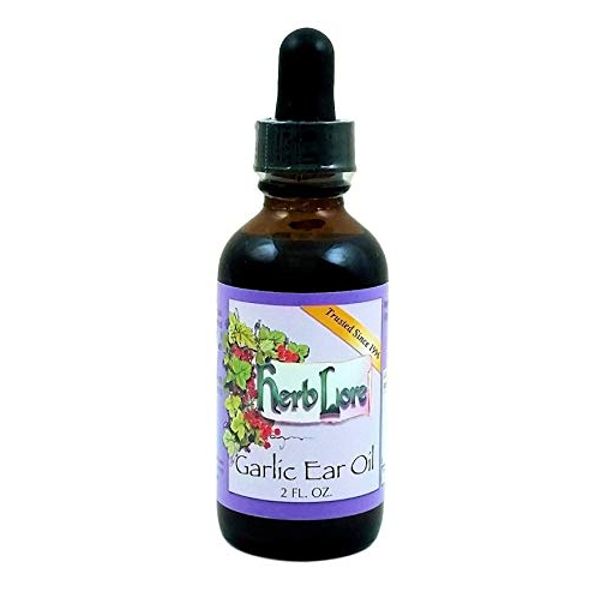 Herb Lore Garlic Oil Ear Drops - 2 fl oz - Garlic Ear Drops for Kids & Adults - Garlic Ear Oil for Itchy Ears with Olive Oil