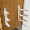 Tin Foil/Cling Film/Grease Proof Paper Mount Bracket Holder Organiser for Kitchen Cupboard Storage Side Hooks Black