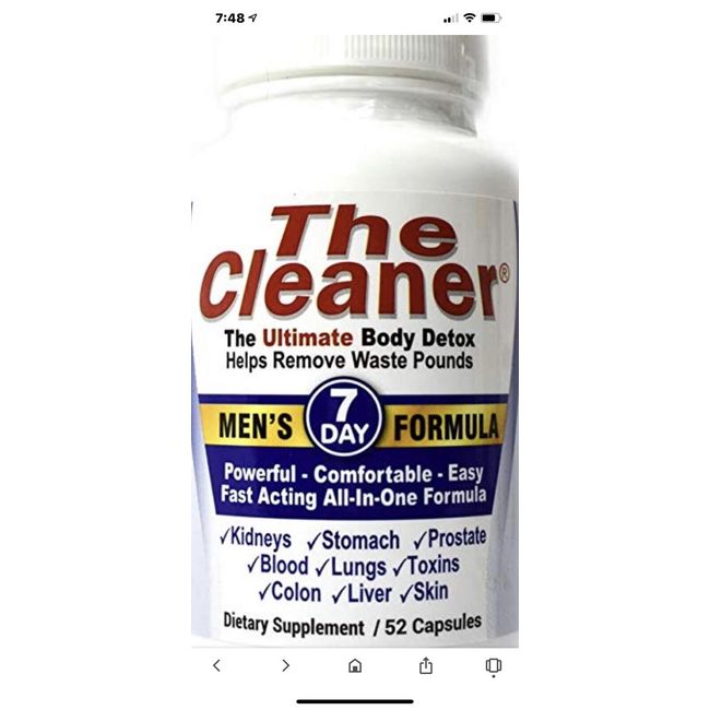 Century Systems The Cleaner Men's 7-Day Formula - 52 Capsules Fast Free Ship