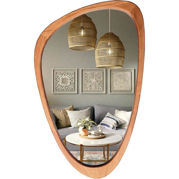 Asymmetrical Wall Mirror 30.5" H x 19.5" W for Bedroom Living Room Decor