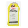 JAM PAPER Gift Tags with String - Tiny - 2 3/4 x 1 3/8 - Neon Yellow - 10/Pack