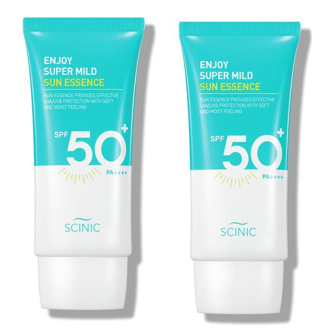 Sonic SCINIC Sunscreen Cream Enjoy Super Mild Sun Essence SPF 50+ PA++++ 50ml (Set of 2) "Genuine Imported Goods for Japan" ENJOY SUPER MILD SUN ESSENCE Sunscreen Face Body UV Protection UV Protection