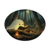 Cute Ghost Reading Book in Forest PopSockets Adhesive PopGrip