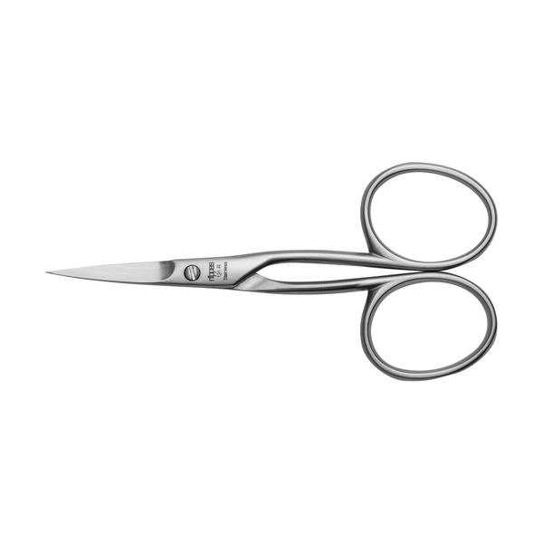 nippes Solingen Cuticle Scissors, Stainless Steel, 9 cm, Cuticle Scissors, Remove Excess Cuticle Scissors, Scissors for Nail Care, Made in Germany, Silver, 131R