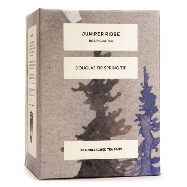 Juniper Ridge Douglas Fir Spring Tip Botanical Tea - Citrus Zest, Bright Evergreen, & Honeysuckle Notes - Vegan, Caffeine Free & Gluten Free - 20 Unbleached Teabags