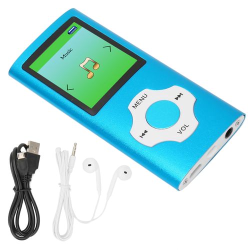 MP3 Music Player 1.8inch LCD Screen 64GB Noise Reduction Mini Portable Music Player Support Recording FM Radio for Students Kids Adults Sky Blue