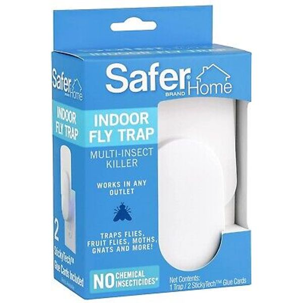 Safer Home SH502 Indoor Plug-In Fly Trap for Flies, Fruit Flies, Moths, Gnats, a