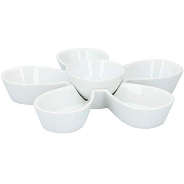 Alpina Ceramic Snack Dish 2 Piece Serving Tray Dips Bowl Nibbles Condiment