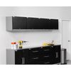 New Age Performance Diamond Plate Series Quick Assembly Wall Cabinet, Black